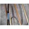 Image 3 : Shop Push Broom, Sickle Blade, Wash Wand 1" Dowel, Broom Handle, Shop Squeegee & Pitch Fork