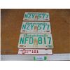 Image 1 : (2) 1989 Saskatchewan License Plates, (1) 1990 Saskatchewan License Plate & (1) 1989 Construction Pl