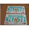 Image 2 : (2) 1989 Saskatchewan License Plates, (1) 1990 Saskatchewan License Plate & (1) 1989 Construction Pl