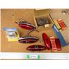 Image 1 : (3) Red Glass Tail Lights (2) w/Purple Gems, Ammeter, Red Glass Refactors etc.