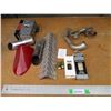 Image 1 : Various Automotive Parts- Exhaust Tip, Tail Light Lens, Radio, Lug Nuts & (2) Gramophone Needles