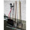 Image 1 : Garden Tools - (2) Snow Shovel, Leaf Rake, Spade Shovels, Ice Chipper
