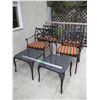 Image 1 : (6 pc) Patio Set - Steel Frame w/Cushions