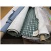Image 2 : (4) Partial Rolls Upholstery Material - White, Green, Blue, Vinyl
