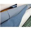 Image 3 : (4) Partial Rolls Upholstery Material - White, Green, Blue, Vinyl