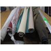 Image 2 : (5) Partial Rolls Upholstery Material - Woven, Velure, Black & Blue Vinyl,