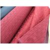 Image 4 : (5) Partial Rolls Upholstery Material - Red, Blue, Brown, Black Woven, Mauve Vinyl