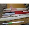 Image 1 : (5) Partial Rolls Upholstery Material - Tope Perforated Vinyl, Yellow, Brown, Red Vinyl