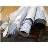 Image 2 : (4) Partial Rolls Upholstery Material - Black Carpet, Woven Cloth of Varying Colors (Multi-Color)