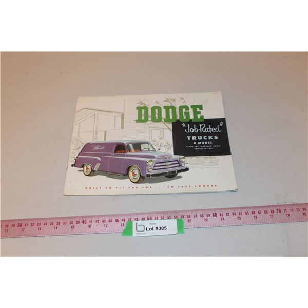 Vintage Dodge Dealer Pamphlet/Brochure
