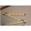 Image 2 : (2) Vintage Folding Measuring Sticks & Wooden Shark Letter Opener