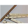 Image 3 : (2) Vintage Folding Measuring Sticks & Wooden Shark Letter Opener