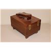 Image 6 : Vintage Amcrest Shoe Shine Box w/Polishes, Brush etc.