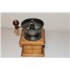 Image 4 : Vintage Hand Crank Wooden Hopper Style Coffee Grinder - No M.M