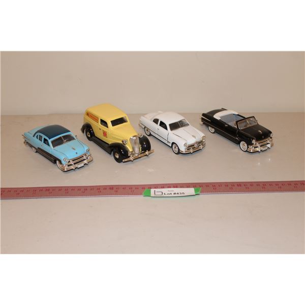 (4) 1:32 Scale Die Cast Fords - Panel Truck is A Coin Bank w/Key