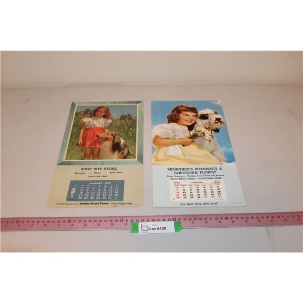 (2) 50's/60's Calendars
