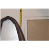 Image 2 : Vintage Horse Collar Mirror, Toilet Seat Riser & Picture Frame Glass And Matting
