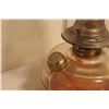 Image 3 : Clear Glass Kerosene Lamp w/Etching Design - 13"x7"