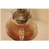 Image 4 : Clear Glass Kerosene Lamp w/Etching Design - 13"x7"