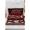 Image 1 : Silverplated Silverware 1547 Rogers Brothers Set (Incomplete) in Wooden Walnut Case