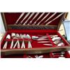 Image 4 : Silverplated Silverware 1547 Rogers Brothers Set (Incomplete) in Wooden Walnut Case