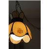 Image 2 : Vintage Swag Lamp w/10Ft Chain - 12" Shade