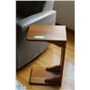 Image 1 : Wooden Chair End Table - 13"x9.5"x22.5"