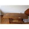 Image 1 : Folding Leaf Coffee Table - Length 31" Closed, 54" Open, 24" Deep, 17.5" High
