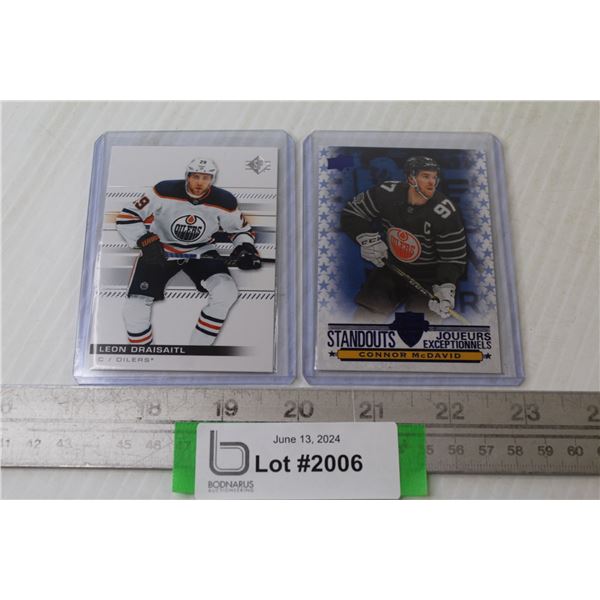 (1) Conner McDavid - (1) Leon Draistl Collection Cards
