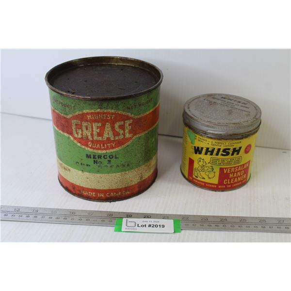 Vintage Whish Tin - Highest Grease Mercol Can (full unopened - dented)