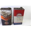 Image 4 : (2) Vintage ESSO Gear Oil Tins (empty) - Gulf 1 Gallon Tin (empty)