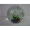 Image 2 : Art Glass Paperweight with Clear Bubble Flower