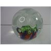 Image 3 : Art Glass Paperweight with Clear Bubble Flower
