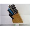 Image 1 : Knife Block with Assorted Knives- (18) Pieces in Total
