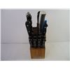 Image 2 : Knife Block with Assorted Knives- (18) Pieces in Total