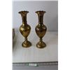 Image 1 : (2) Vintage Brass Bud Vase