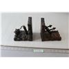 Viking Wood Book Ends
