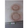 Florentine Pink Depression Glass Plates