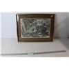 Image 1 : Train Picture in Frame - 16" x 21"