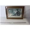 Image 1 : Train Picture in Frame - 16" x 21"