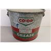 Image 2 : (2) Vintage Co-op Metal Grease Pail with Lid & Aluminum Boy Scouts Water Canteen