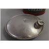 Image 3 : (2) Vintage Co-op Metal Grease Pail with Lid & Aluminum Boy Scouts Water Canteen