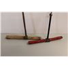 Image 2 : (2) Vintage Metal With Wood Handles Hand Augers / Drills