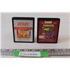 Image 1 : (2) Atari 1980's Console Games: Donkey Kong & Ms. Pac-Man Authenticity Not Verified