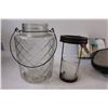 Image 2 : (4) Misc. Lot: Shredder Sealed Kit; Glass & Metal Candle Lantern: