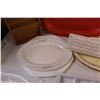 Image 3 : (10+) Lot of Misc. Sized Serving Platters in Blue Storage Bin - No Lid