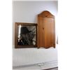 Image 1 : Humphrey Bogart Mirror - 19" x 19", Wooden Bulletin Board - 14 3/4" x 30 1/4"