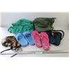 Image 1 : (2) Purses - (4) Pair of Sandals/Flip Flops (Size 10)