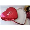Image 2 : (2) Heart Shaped Metal Chocolate Boxes Harden Chocolate Boxes
