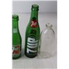 Image 4 : (6) Vintage Glass Bottles - 7-Up, Ginger ale